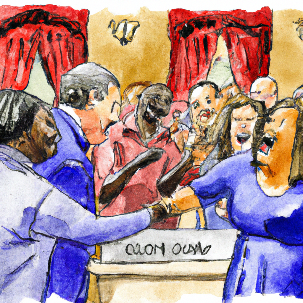 In Georgia, a Heated Senate Race Stirs Mixed Emotions in Black Voters, watercolor painting