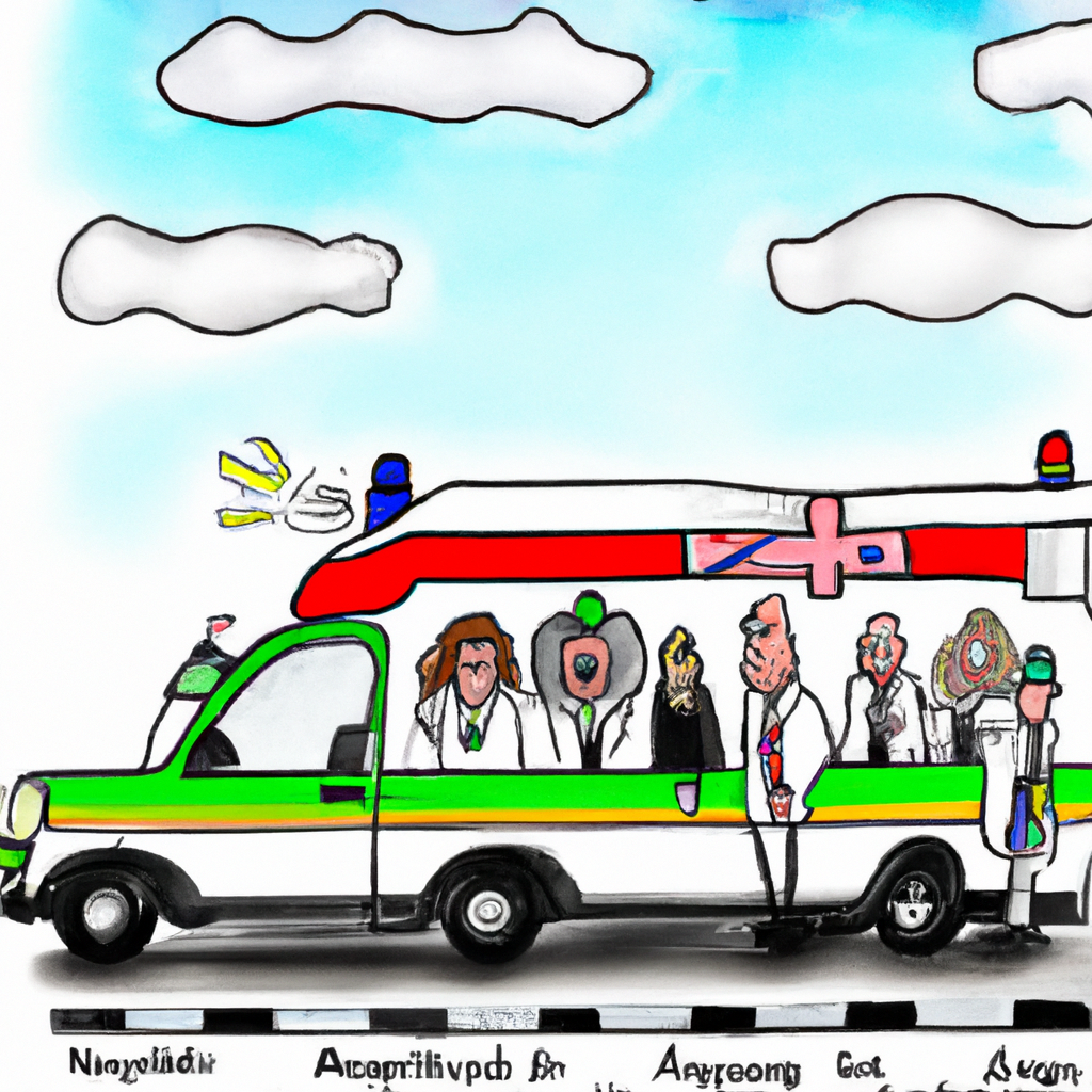One Day With an Ambulance in Britain: Long Waits, Rising Frustration, artist’s rendition