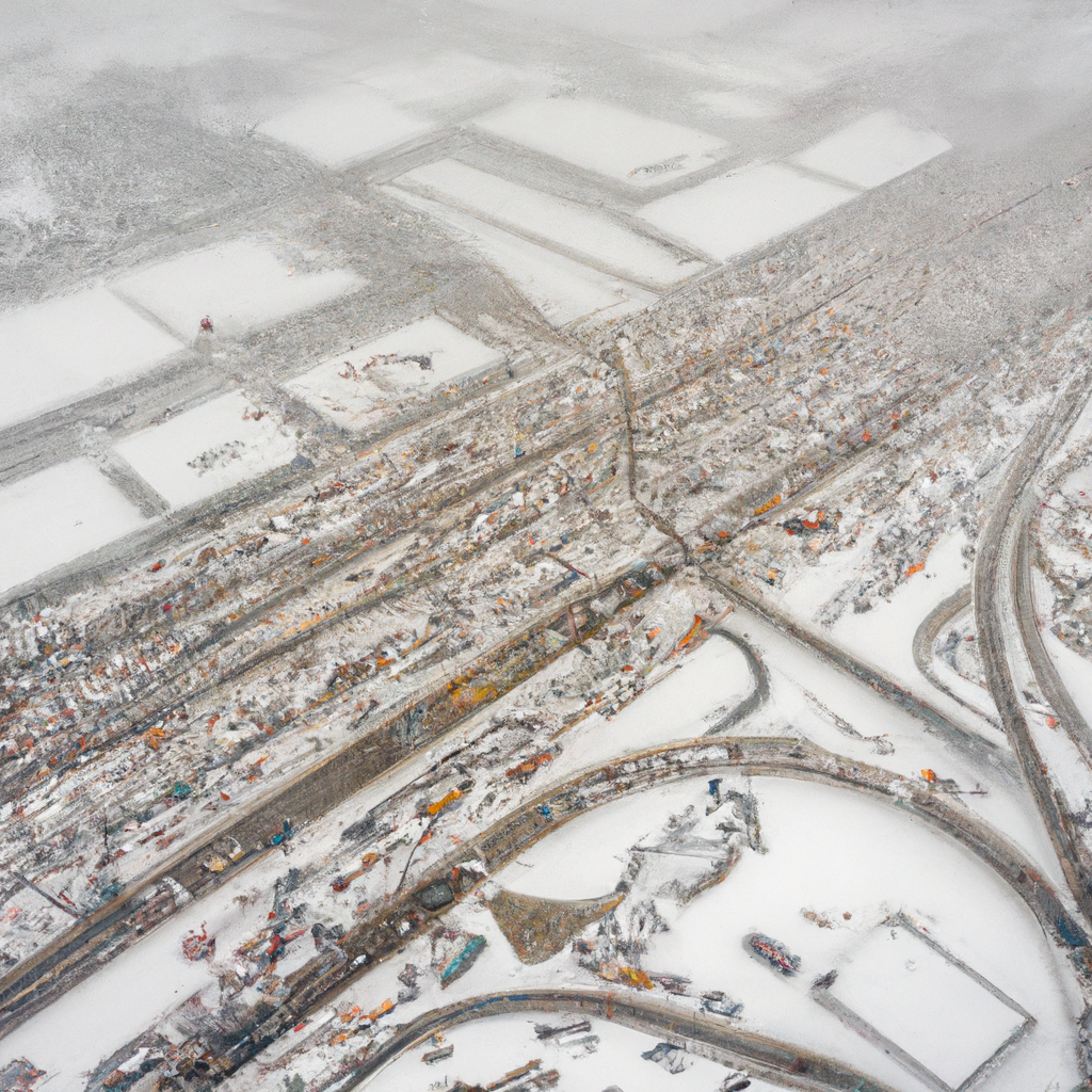 Winter Storm Disrupts Thousands of Flights on a Busy Holiday Travel Day, aerial photo