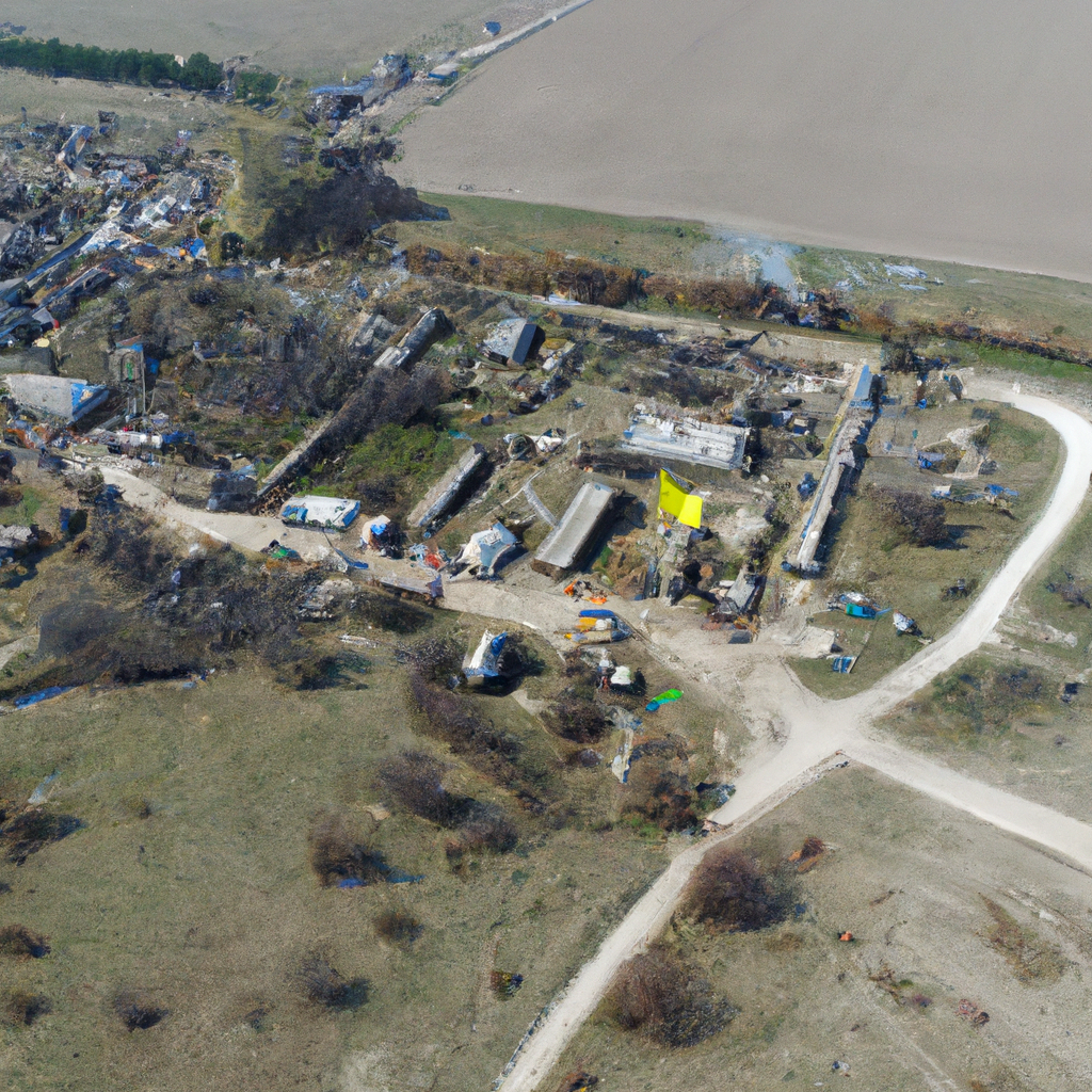 Without Hesitation, Ukraine Goes Toe to Toe With Russia in Bakhmut, aerial photo