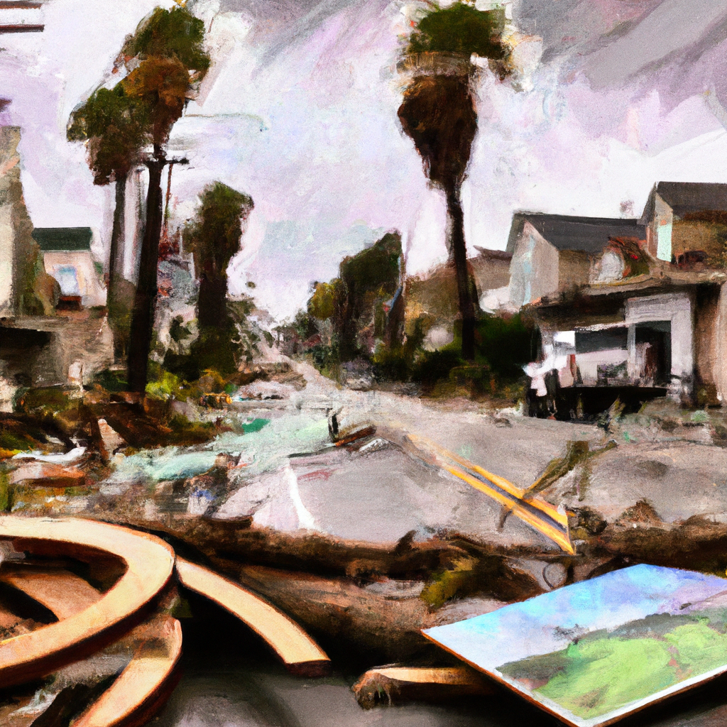 Videos, Photos and Maps of the Damage From the California Storms, digital painting