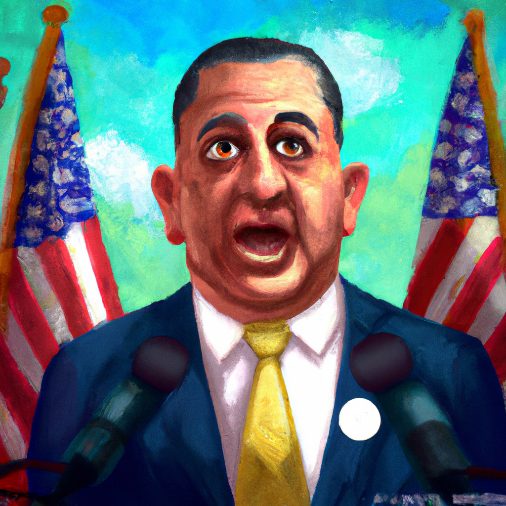 George Santos Faces Calls to Resign From Long Island G.O.P. Leaders, digital painting