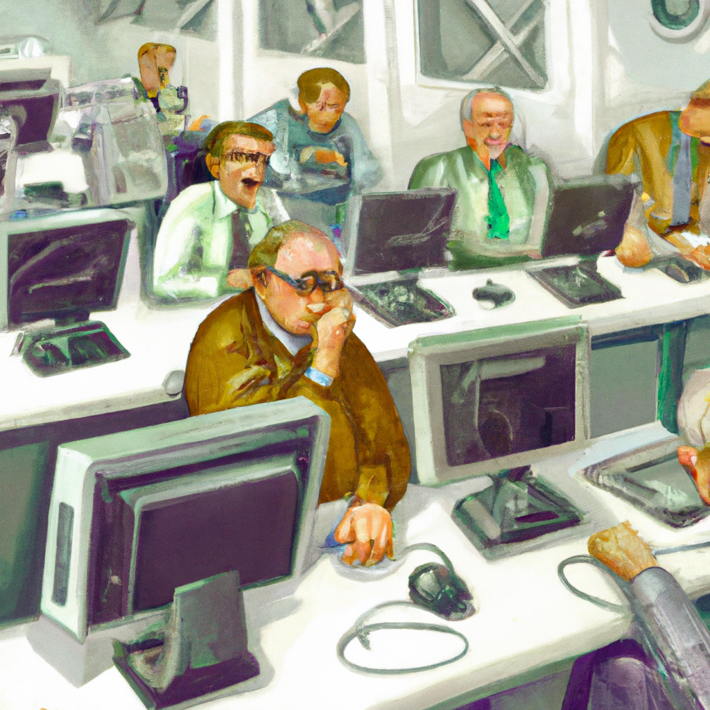 Tech Layoffs Shock Young Workers. The Older People? Not So Much., digital painting