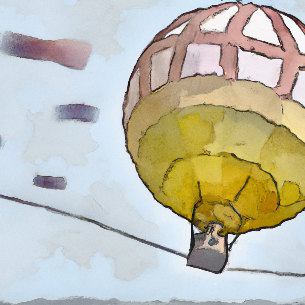 Pentagon Says It Detected a Chinese Spy Balloon Hovering Over Montana, watercolor painting