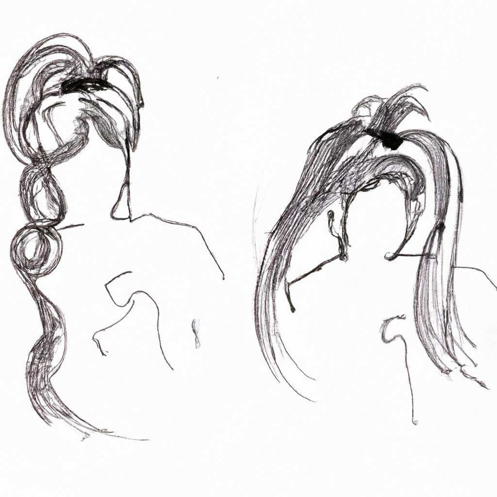 Their Hair Long and Flowing or in Ponytails, Women in Iran Flaunt Their Locks, sketch
