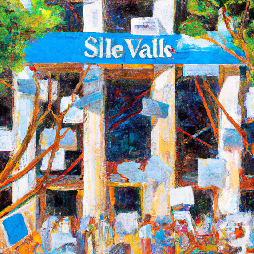 Silicon Valley Bank’s Collapse Causes Start-Up Chaos, oil painting