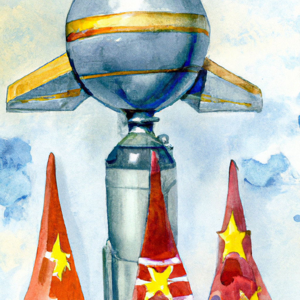 From Rockets to Ball Bearings, Pentagon Struggles to Feed War Machine, watercolor painting