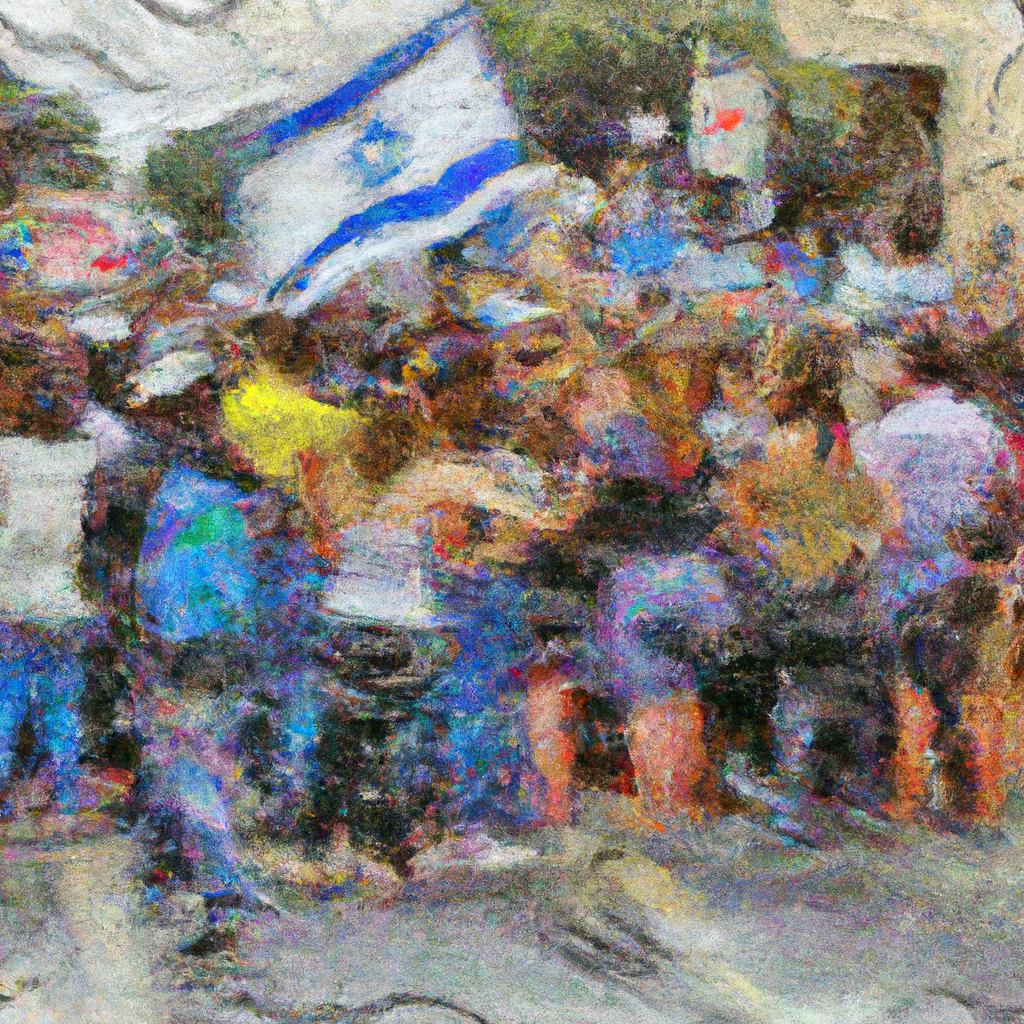 Unrest Surges in Israel: Videos and Photos, oil painting