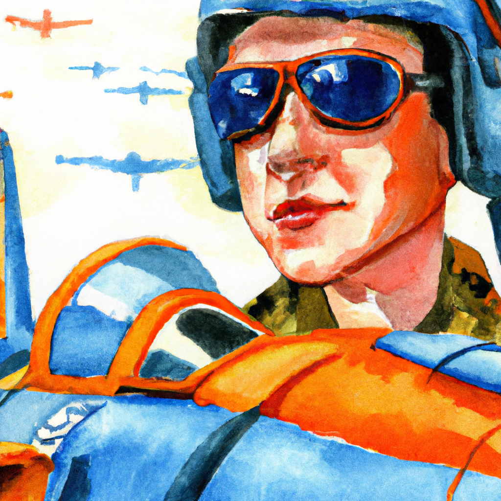 The Airman Who Gave Gamers a Real Taste of War, watercolor painting