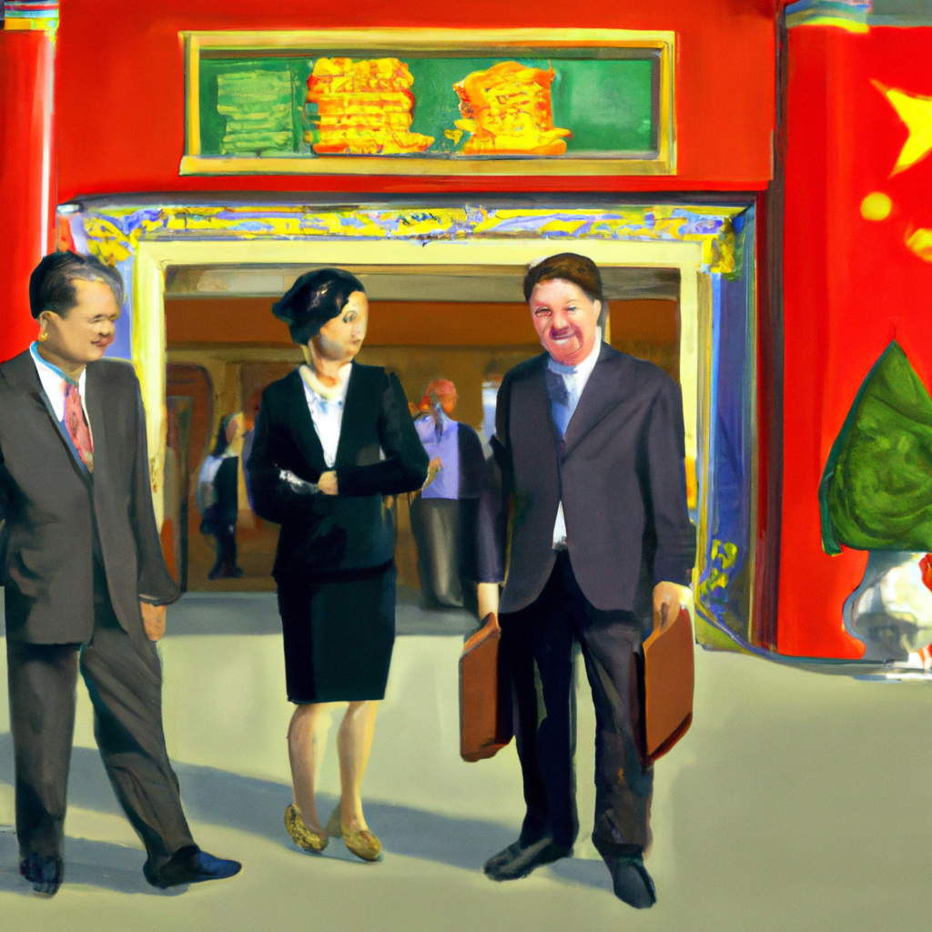 Even as China Reopens, Security Visits Spook Foreign Businesses, oil painting