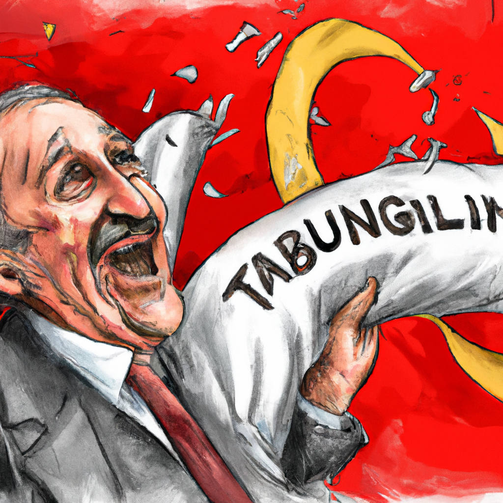 Despite Inflation, Earthquakes and Tough Race, Erdogan Is Re-elected, digital painting